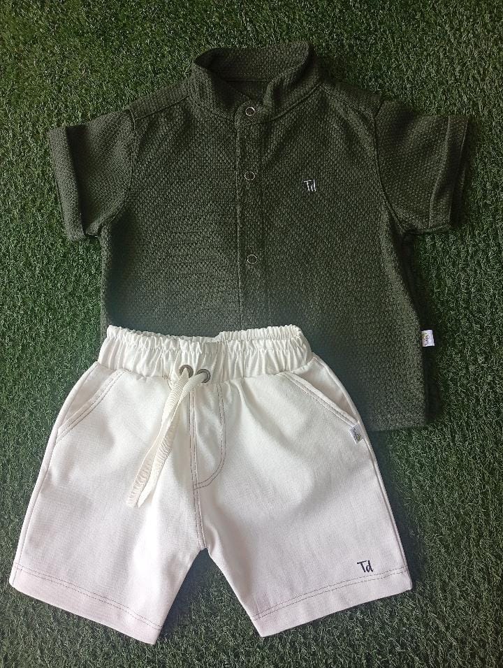 Conjunto Polo Verde Textura