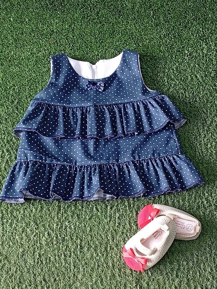Vestido Lunares Azul Marino