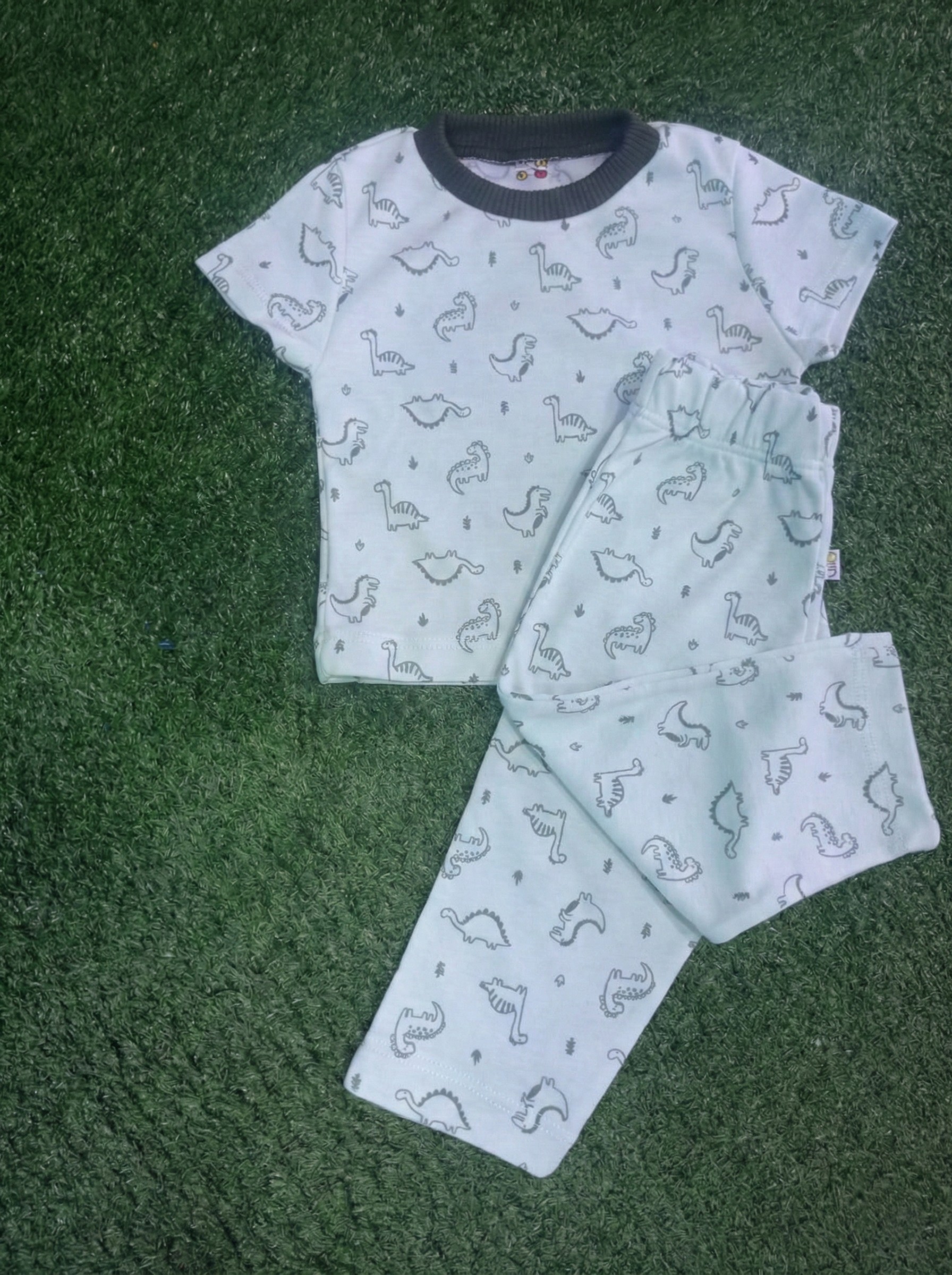 Pijama Dinosaurios Gris