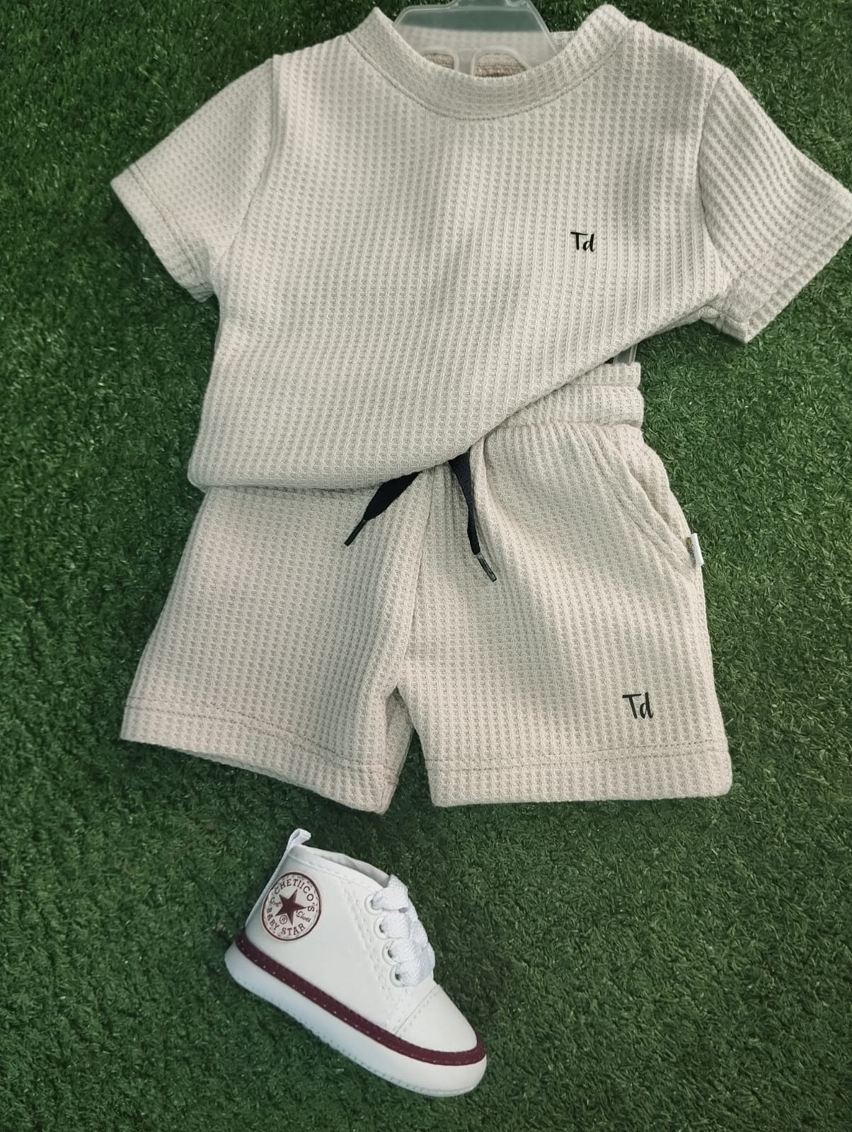 Conjunto Beige Texturizado