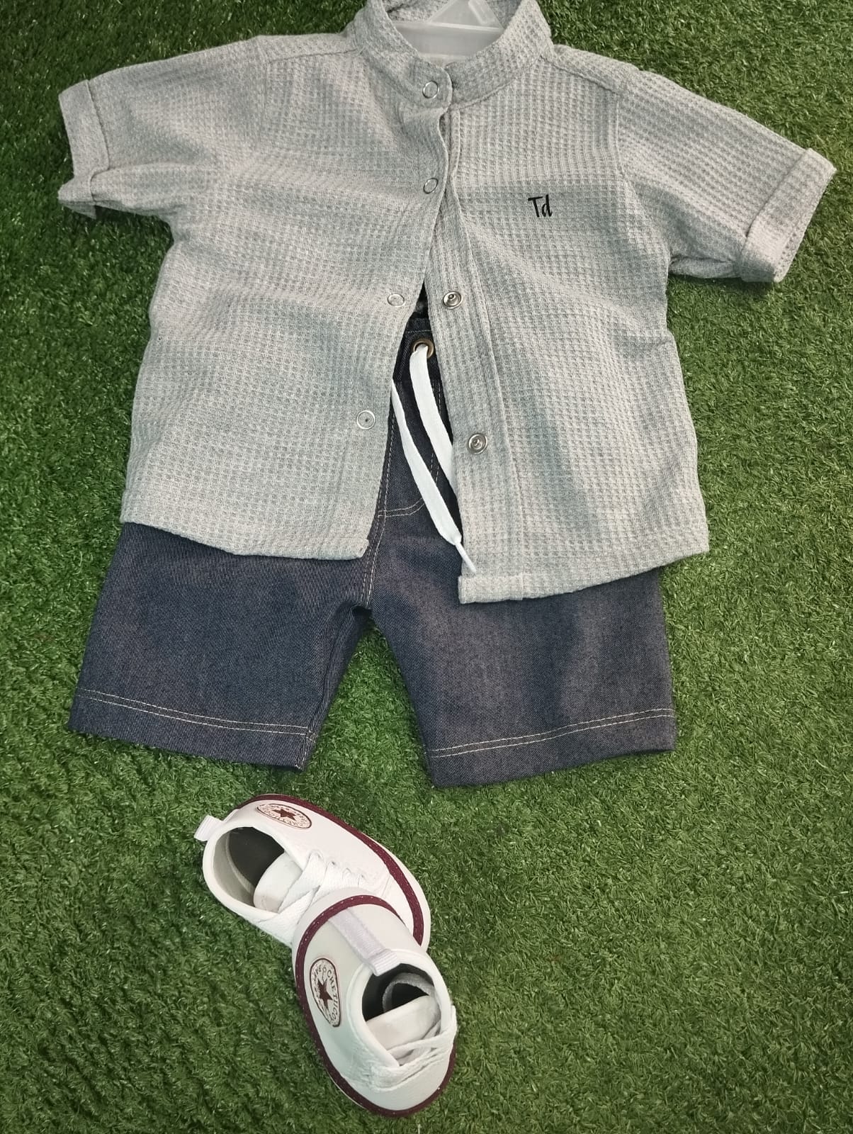 Conjunto Camisa Beige Jean