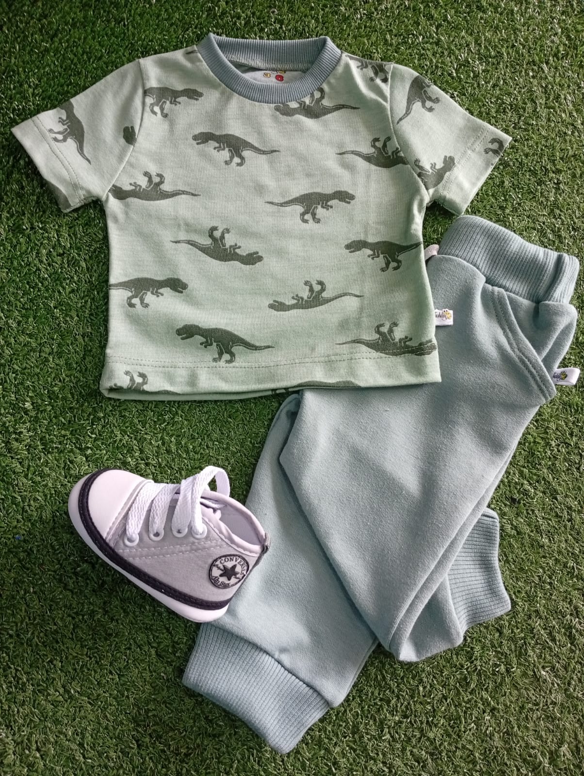 Sudadera Dinosaurios Verde Oliva